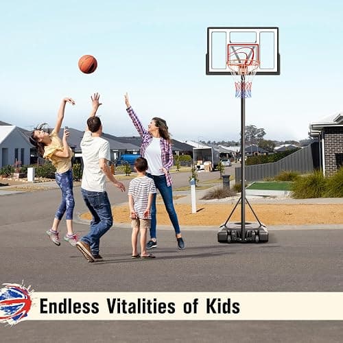 TONBUX Adjustable Basketball Hoop Outdoor 10FT, Basketball Portable Hoops & Goals, 44 Inch Backboard, for Kids, Youth, and Adults in The Backyard, Driveway thumbnail 3