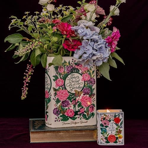 Steel Mill & Co. Ceramic Book Shaped Candle, The Secret Garden | Novelty Book Theme Scented Candle, 5 oz Candle with Notes of Jasmine and Cedarwood, Unique Gift and Home Decor thumbnail 9