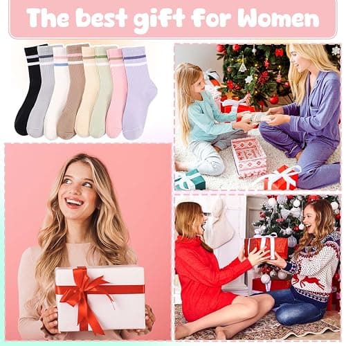 Zuimei 8 Pairs Ladies Socks Women Socks 4-7 Multipack Cotton Sports Gym Leisure Crop Breathable Crew Ankle Trainer Walking Casual Socks for Womens thumbnail 2
