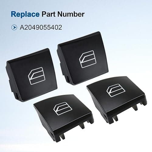 Panwarmoll 4Pcs Front Driver Window Switch Button Cap Fit for Mercedes-Benz C-Class E-Class GLK W204 W212 E220 C180 C200 C220 C300 C250 W166 Driver Side Front Left Repair Kit Replace A2049055402 thumbnail 3
