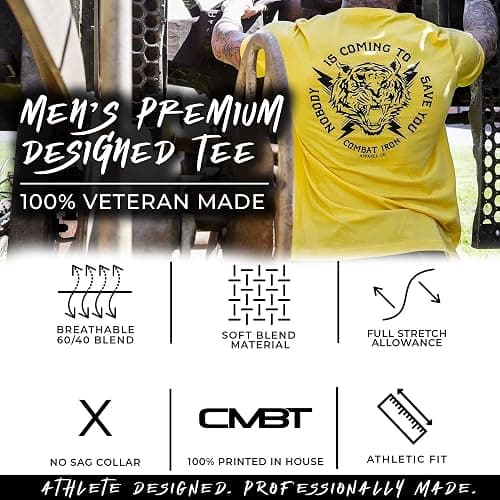 Combat Iron Men's Graphic Tees | Lil Gents Making Dents Men's Club | Men’s Graphic T-Shirts thumbnail 2