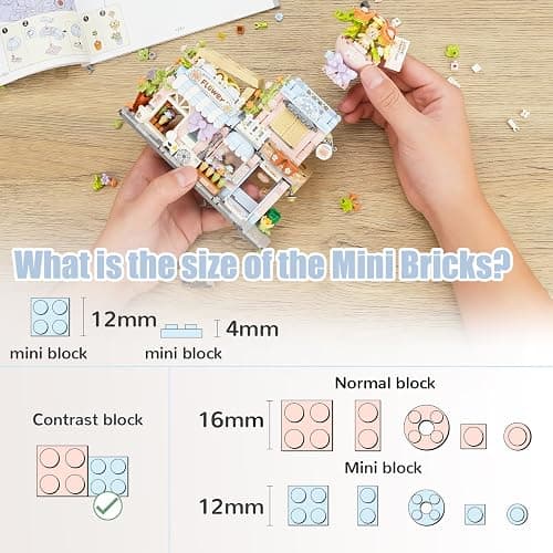 Street View Flower House Shop Mini Building Blocks, MOC Creative Building Toys Cute Panda Building Set for Girls 6-12, Simulation Architecture Construction Toy, Gift Idea for Kids Adults (854 PCS) thumbnail 5
