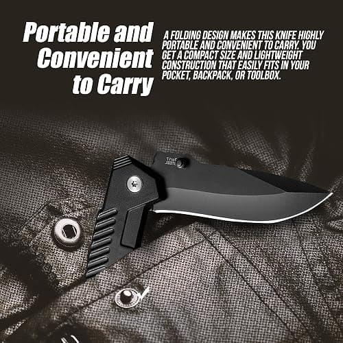 AOSILEY Pocket Folding Knife with Stainless Steel Point Lock Blade Knives and Lightweight Lockback Multi-Tool for Camping, Outdoor, Hunting，Survival and EDC thumbnail 3