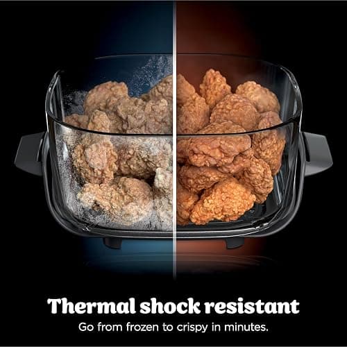 Ninja Crispi Pro 6-in-1 Glass Air Fryer | With Nontoxic, 6qt & 2.5qt Containers & Lids | Microwave, Freezer, Dishwasher Safe | 450°F Max Temp | 1800 Watt | Bone | AS101LG thumbnail 10