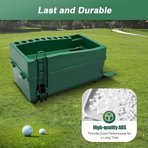 Ab Automatic Golf Tee Machine, 100 Balls Golf Ball Dispenser Golfs Practicing Training Pitching Machine Portable Required Practice Hitting Aid with Foot Pedal for Driving Ranges Sports Gaming Clubs thumbnail 4