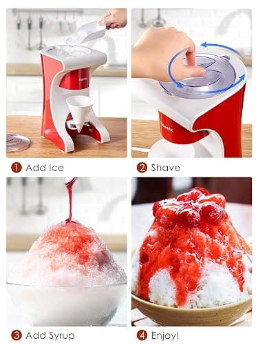 Shaved Ice Machine Snow Cone Machine, Reemix Slushie Machine for Snow Cone, Snowballs, Frozen Cocktails and More, Easy to DIY with Snow Cone Syrup at Home thumbnail 3