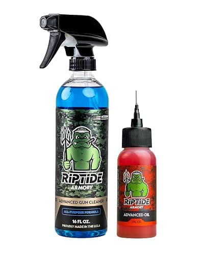 Riptide Armory Advanced Gun Cleaner & Gun Oil Kit - Cleans, Lubes, Protects Targeted Long-Lasting Formula - Nano Coat Technology - Veteran Founded & Formulated by Former US Navy Seal - Image 1
