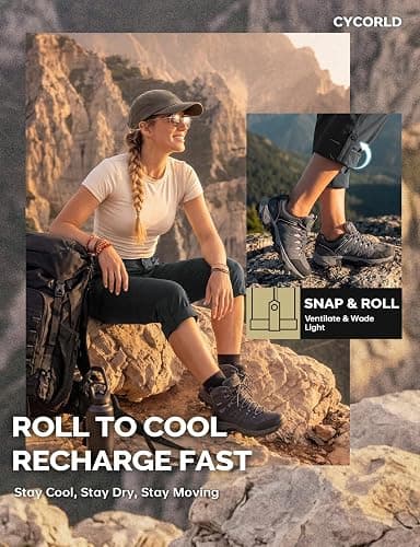 Cycorld Women's-Hiking-Pants-Convertible Quick-Dry-Stretch-Lightweight Zip-Off Outdoor Pants with 5 Deep Pockets thumbnail 4