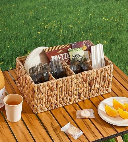 Berdeng Utensil Caddy, Utensil Basket for Table,Napkin and Utensil Holder, Silverware Caddy, Cutlery Holder, Utensil Holder for Party, Picnic Caddy for Plates and Utensils… thumbnail 5