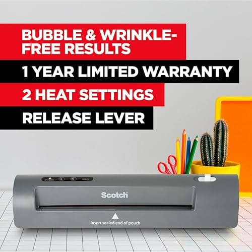 Scotch Thermal Laminator, 2 Roller System for a Professional Finish, Use for Home, Office or School, Suitable for use with Photos (TL901X) - Laminating Machine thumbnail 2