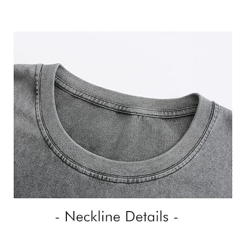 KEEPSHOWING Mens Oversized T Shirts Acid Wash Loose Fit Vintage Washed Tee Shirt Short Sleeve Streetwear Casual T-Shirts thumbnail 6