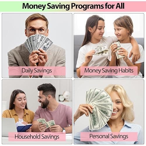 Mini Money Challenge Binder - Mother's Day Gift Save $465 / $1000 in 1 Month with 30 Cash Envelopes & Budget Tracker, PU Leather Beginner Budgeting Kit Portable Cash Saving Book thumbnail 8
