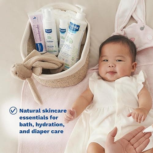 Mustela Newborn Arrival Gift Set - Baby Skincare & Bath Time Essentials - Natural & Plant Based - 5 Items Set thumbnail 9