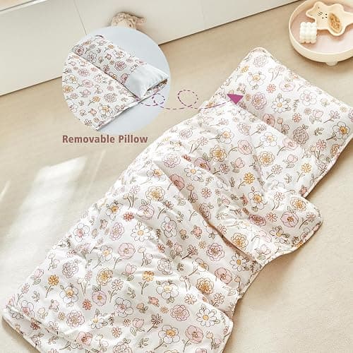 Toddler Nap Mat with Removable Pillow,Ultra Soft Slumber Bags for Girls,Kids Sleeping Bags with Roll Up Design, Perfect for Preschool,Daycare,Kindergarten thumbnail 5