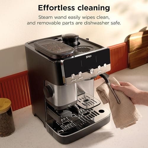 Ninja Luxe Café Mini, Espresso Machine & Drip Coffee, Stainless, ES301 | Built-in Burr Grinder, Precision Scale & Manual Steam Wand, Lattes, Cappuccinos & More thumbnail 10