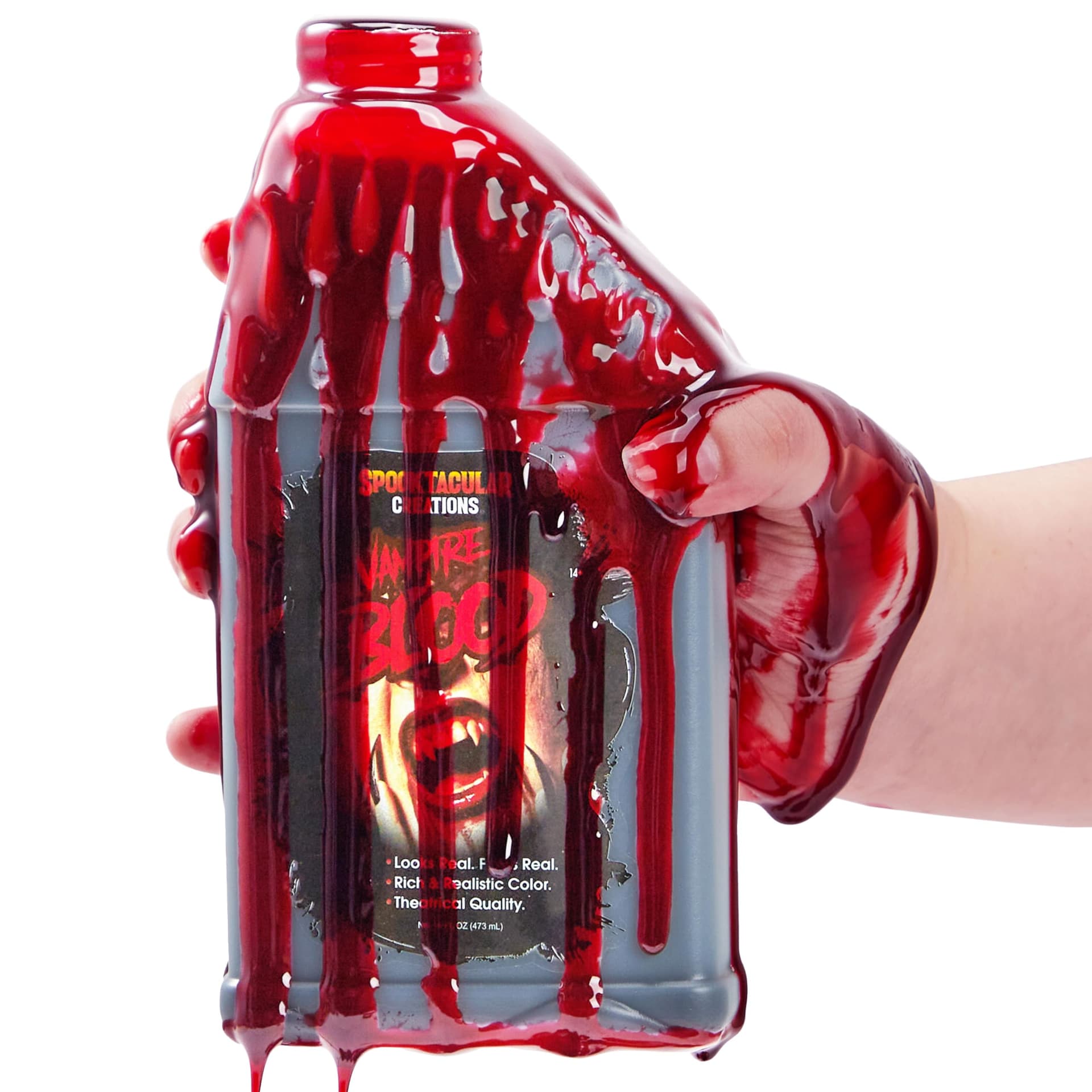Spooktacular Creations 16oz Fake Blood, Washable Fake Blood for Clothes, Gallon Fake Blood for Makeup, Stage Blood for Zombie, sfx Cosplay Costume Makeup - Image 1