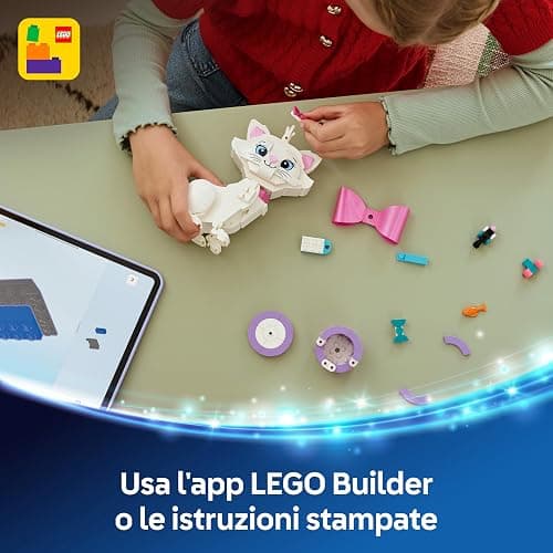 LEGO | Disney Adorabile Minou de Gli Aristogatti - Gatto Giocattolo con Accessori, incluso un Fiocco in Tessuto - Decorazione per la Camera da Letto - Regalo per Bambine e Fan da 7 Anni in su - 43286 thumbnail 8