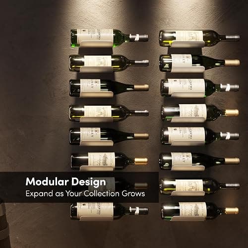 xympo Wall Mounted Wine Rack Set – 6-Piece Aluminum Bottle Holders with Non-Slip Cork Pads for Secure Storage thumbnail 5