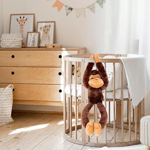 ArtCreativity Long Arm Plush Monkey, 23 Inch Hanging Monkey with Connectable Limbs, Ultra Soft and Huggable Stuffed Animal for Kids, Cute Home and Nursery Décor, Best Birthday Gift Idea thumbnail 6