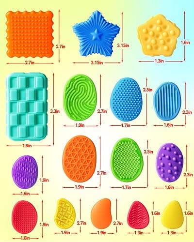 Helsort 16 Pack Textured Worry Stones, Sensory Fidget Toys for Kids Adults | Anxiety Relief, Sensory Toy for Autism ADHD Kids Calming, Quiet Small Fidgets for Classroom Prizes, Back to School Supplies thumbnail 2