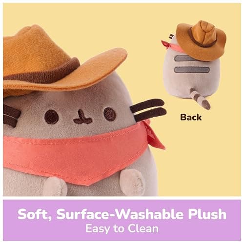 GUND Pusheen Cowboy Squisheen 6-Inch Squishy Plush Toy; Ages 8+ | Promotes Exciting Character Roleplay, Early Sensory Discovery, and Creative Storytelling; Soft, Comforting, Collectible Plush thumbnail 4