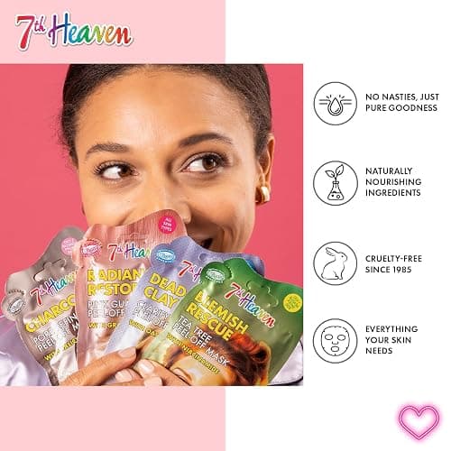 7th Heaven Bumper Box Skin Care Gift Set - Pack of 20 Face, Hair and Body Masks - Variety of Mud, Cream and Peel-Off Masks - Deeply Moisturising, Fruity, Hydrating and Skin Rejuvenating thumbnail 8