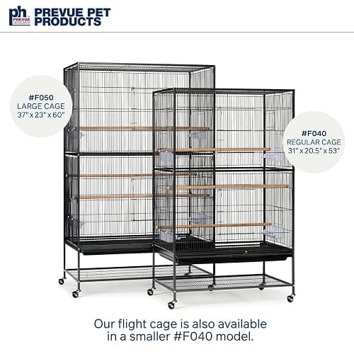 Prevue Hendryx F050 Pet Products Wrought Iron Flight Cage, X-Large, Hammertone Black thumbnail 6