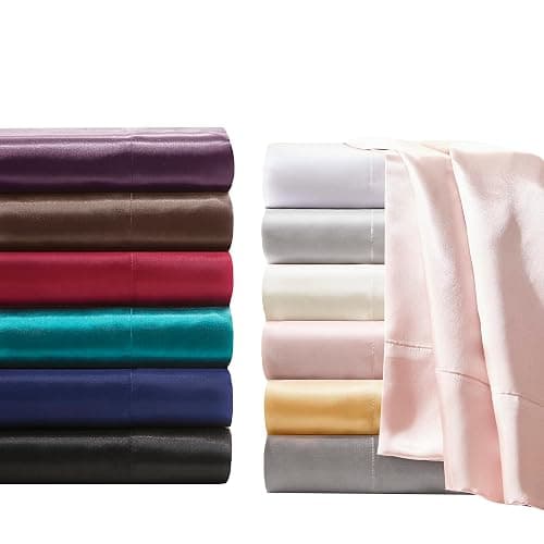 Madison Park Essentials Polyester Satin 6 Piece Sheet Set with Ivory MPE20-904, Queen thumbnail 16