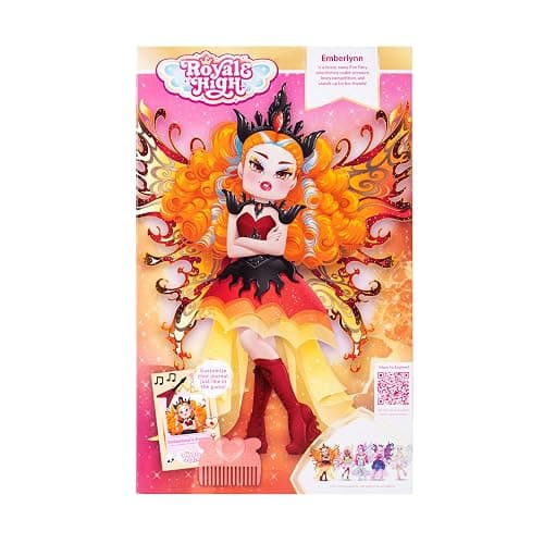 Royale High 9” Fashion Doll - Emberlynn the Fire Fairy, Series 2 - Fairy Journal, Comb, and Virtual Item Code Included - Ages 5+ thumbnail 7