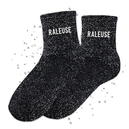 MASSA Chaussettes Paillettes - Taille Unique - Parfaite, Unique, Wesh, Tana, Princesse, Pipelette, Raleuse, Gourmande, Aigrie, Mamounette - Chaussettes à Paillettes - Image 1