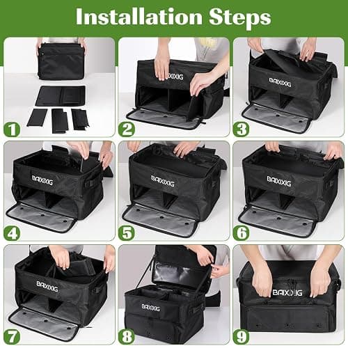 BAIXIXIG Golf Trunk Organizer, Waterproof Car Golf Locker with Separate Ventilated Compartment for 2 Pair Shoes, Golf Storage for Balls, Tees, Cap, Clothes, Gloves, Accessories, Gifts for Men, Women thumbnail 5