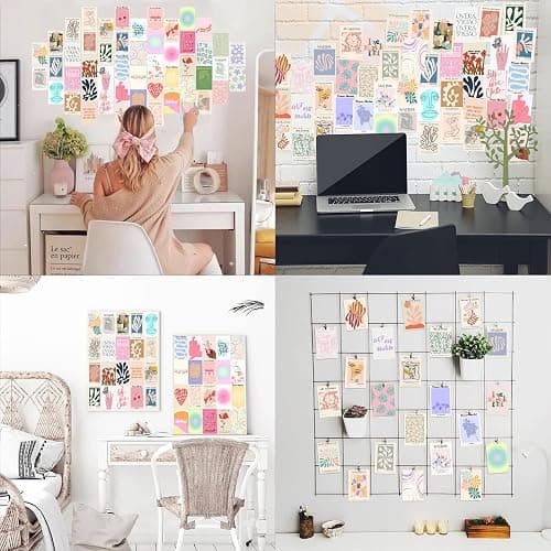 KBKBART 70pcs Danish Pastel Wall Collage Kit Aesthetic Pictures, Cute Danish Pastel Posters Matisse Wall Art Prints Preppy Room Decor 4"x6" for Teens Girls Women Dorm Bedroom thumbnail 7
