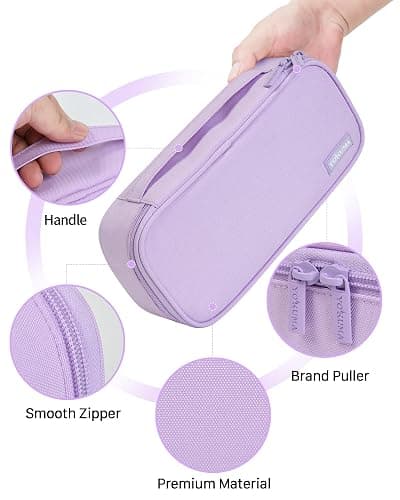 YOKUMA Pencil Case Big Capacity Pencil Pouch Bag Box for Girls Boys Gift | Durable Zipper With Handle, Aesthetic Pen Case for Kids Teens Students College Adults Office, Back to School Supplies Gift thumbnail 5