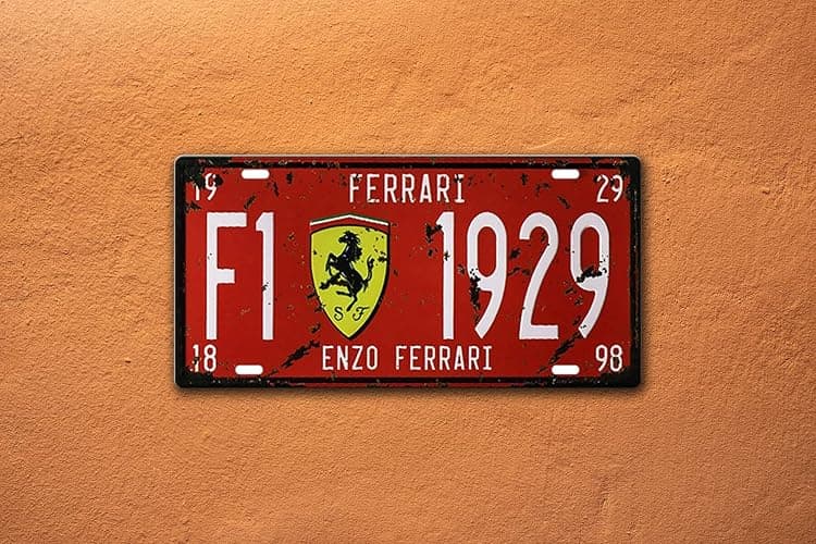 BAYABU Metal Tin Signs car Plate enzo Ferrari Bar Pub Cafe Home Decor Retro Poster Vintage Wall 6 x 12 inches thumbnail 9