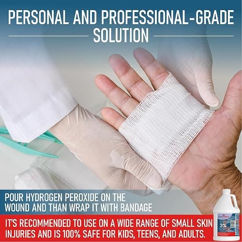 Epic Medical Supply 3% Hydrogen Peroxide - First Aid Antiseptic & Multipurpose Cleaner - Topical Wash for Cuts, Scrapes and Minor Cuts - H2O2 Hydrogen Peroxide 3 Percent USP Solution (1 Gallon) thumbnail 4