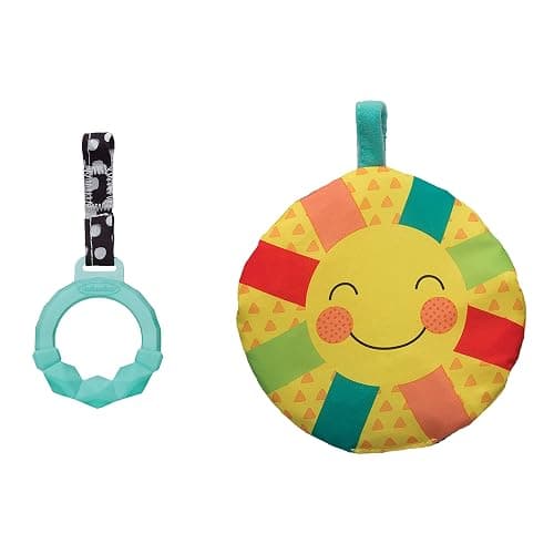 Infantino Prop-A-Pillar Tummy Time & Seated Support, Baby Floor Seat for Tummy Time & Early Sitting, Soft, Supportive, Engaging Toys, Caterpillar thumbnail 6