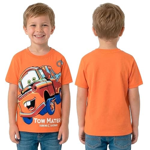Disney Shirts for Kids, Lightning McQueen T Shirt Pack of 3, Boys Cars T Shirt, Multicolor 6 thumbnail 3