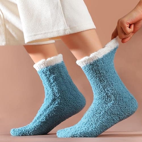 Nimalpal Fuzzy Socks - Women's Fluffy, Cozy Warm Socks for Winter, Slipper Socks thumbnail 6