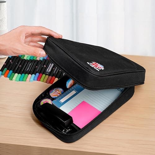 TBC The Best Crafts Acrylic Paint Markers, 108 Colors Dual Tip | Double Zipper Canvas Bag – Waterproof, Non-Toxic, Art Supplies for Wood, Glass, Rock, Ceramic – Gift for Artists & Hobbyists thumbnail 2