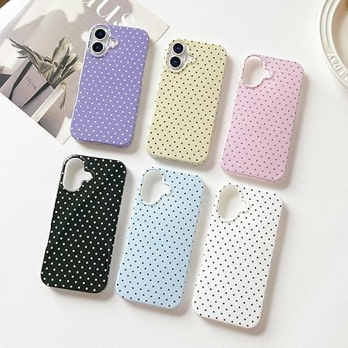 SmoBea for iPhone 17 Case Cute Polka Dot Phone, Beautiful and Stylish, Soft and Slim TPU Shockproof Protective Case for Women Girls,White thumbnail 8