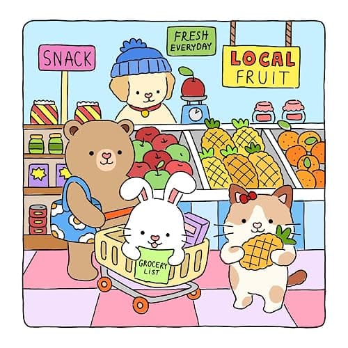 Fuzzy Friends: Super Cute Coloring Book for Adults and Teens Featuring Adorable Animals Characters (Fuzzy Friends Coloring) thumbnail 4