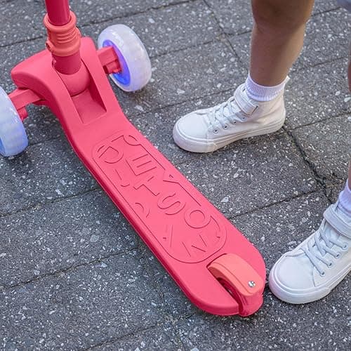 Jetson 3-Wheel Light-Up Kick Scooter, Lights on Stem & Wheels, Height Adjustable Handlebar, Rear Brake, Foldable, Ages 3+ thumbnail 8