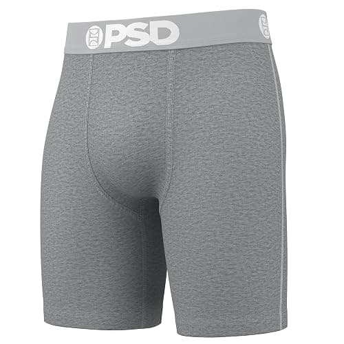 PSD Underwear Mens Boxer Briefs - Solid Basics, Standard Length Pack & Singles, Soft & Breathable Boxer Briefs for Men thumbnail 4