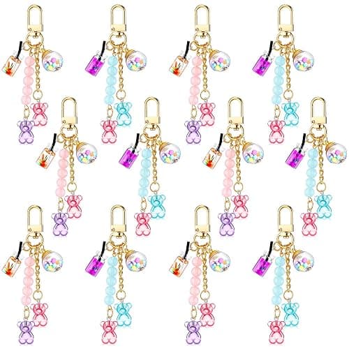 Ecally Cute Resin Bear Keychain Macaron Bear Keychains Candy Pendant Jewelry Gift Bag Key Ring Accessories for Girl Women - Image 1
