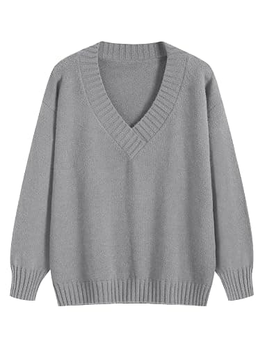 ZAFUL Women's Raglan Long Sleeve Double Side V Neck Short Crop Sweater Casual Loose Fit Knit Top Sweaters thumbnail 3