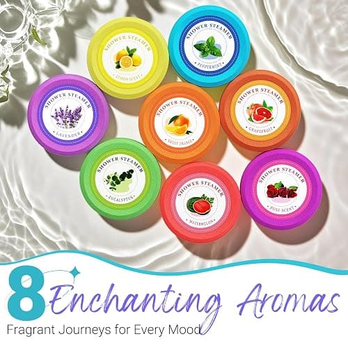 Shower Steamers Aromatherapy - sanyi Birthday Gifts for Women, Teens Easter Basket Stuffers for Adults Girls, Shower Bombs with Natural Essential Oils Self Care thumbnail 8