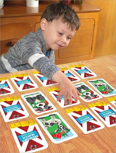 School Zone Memory Match Farm Card Game: 56 Game Cards, Preschool, Kindergarten, Animals, Early Reading, Counting, Matching, Vocabulary, Ages 3+ thumbnail 10