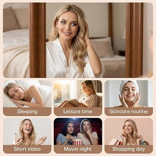 Heatless Curls Overnight Hair Curlers - 3PC No-Heat Curling Rod to Sleep In and Shower Cap,Velvet Hair Rollers with Satin Wrap thumbnail 8