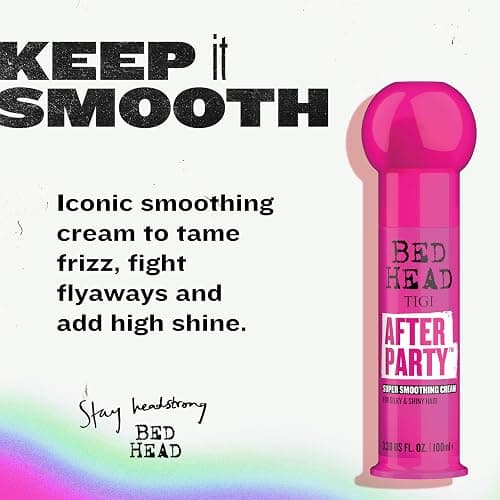 TIGI Bed Head After Party Super Smoothing Cream – Anti Frizz Hair Styling Product, Humidity Protection for Frizzy, Dull, or Coarse Hair, 3.38 fl oz thumbnail 3