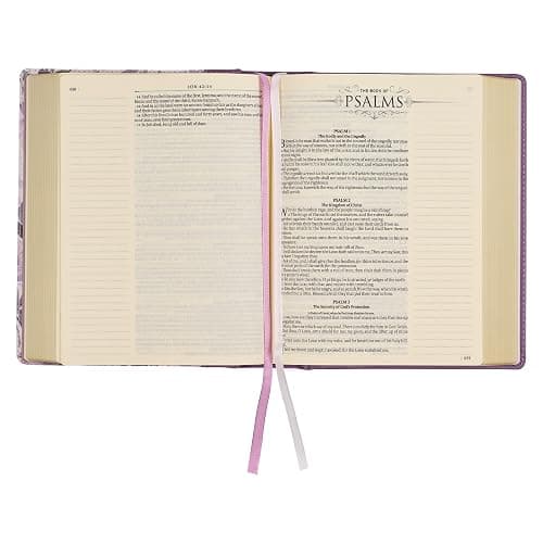 KJV Holy Bible, Note-taking Bible, Faux Leather Hardcover - King James Version, Purple Floral Printed (KJV Note-taking Editions) thumbnail 13